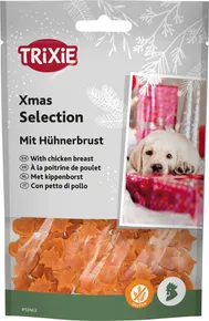 Weihnachtliche Auswahl, Hühnerleckerli 78 % Fleisch, 100 g